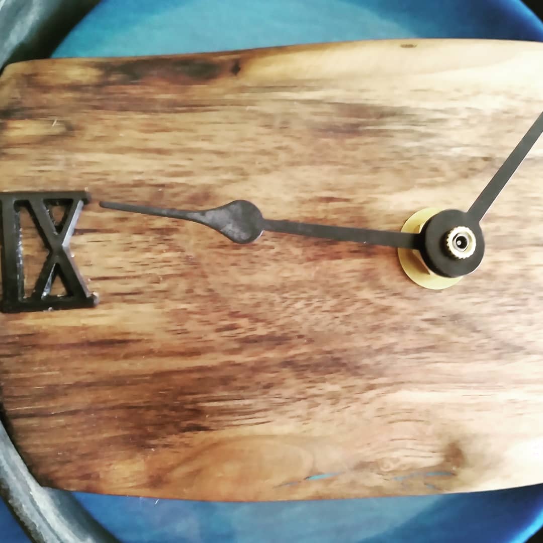 Rustic Black Walnut Clock