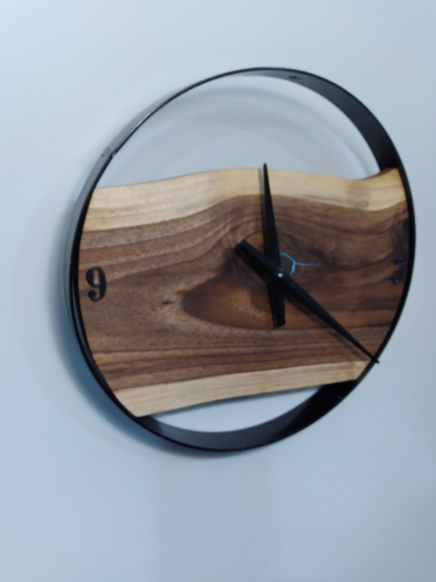 Live Edge Black Walnut Clock