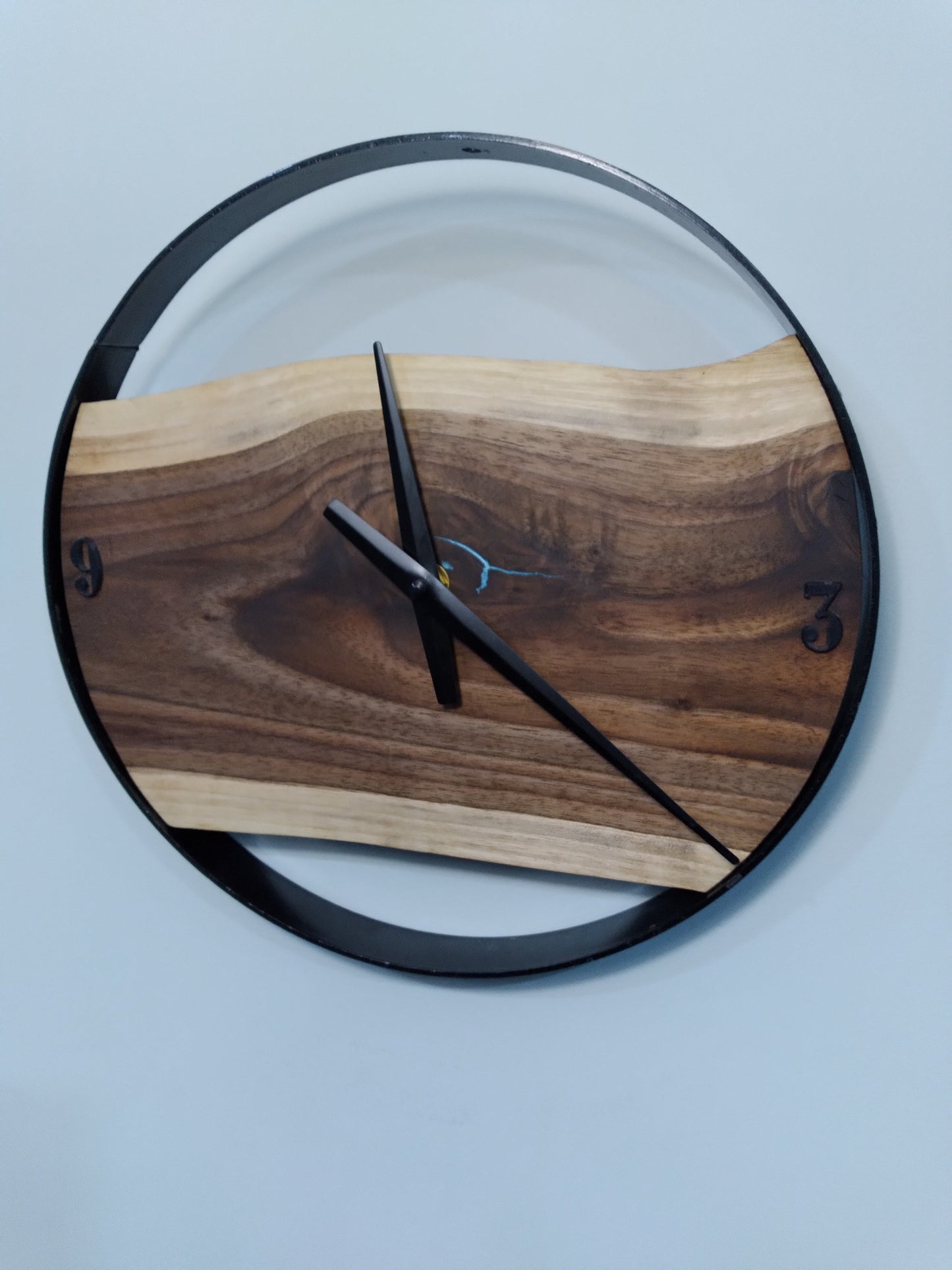 Live Edge Black Walnut Clock