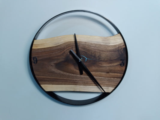 Live Edge Black Walnut Clock