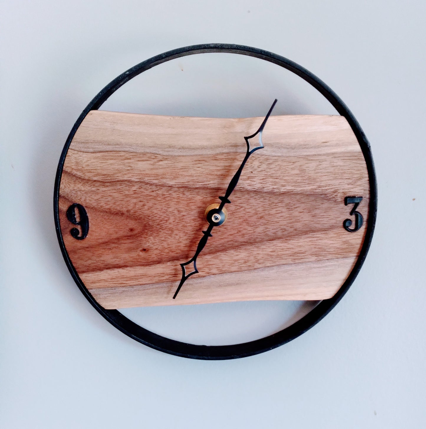 Live Edge Black Walnut Clock