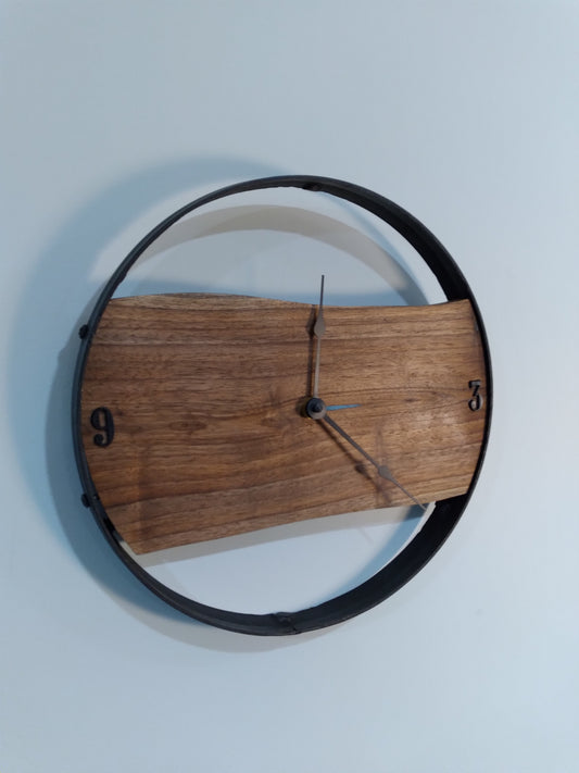 Live Edge Black Walnut Clock