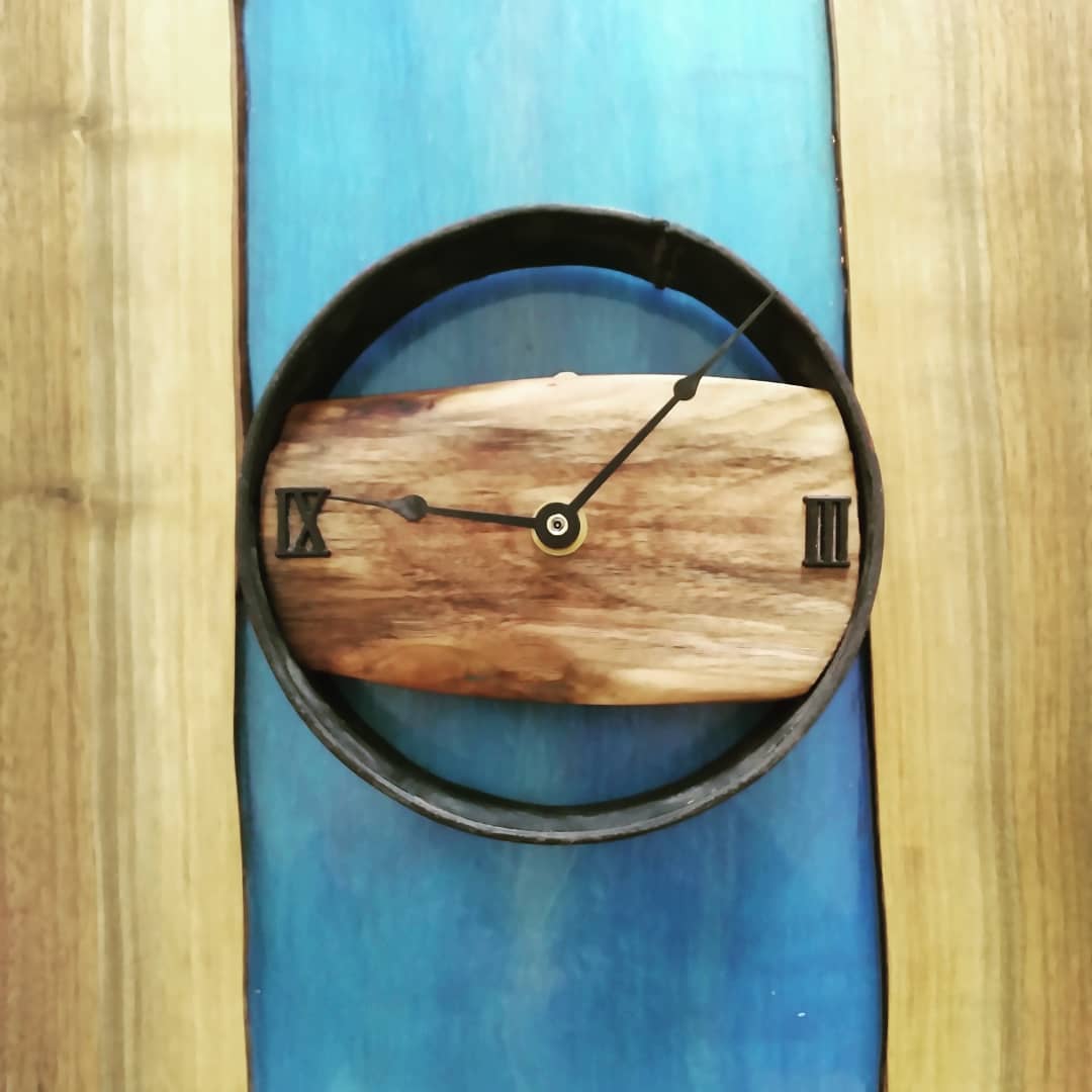 Rustic Black Walnut Clock